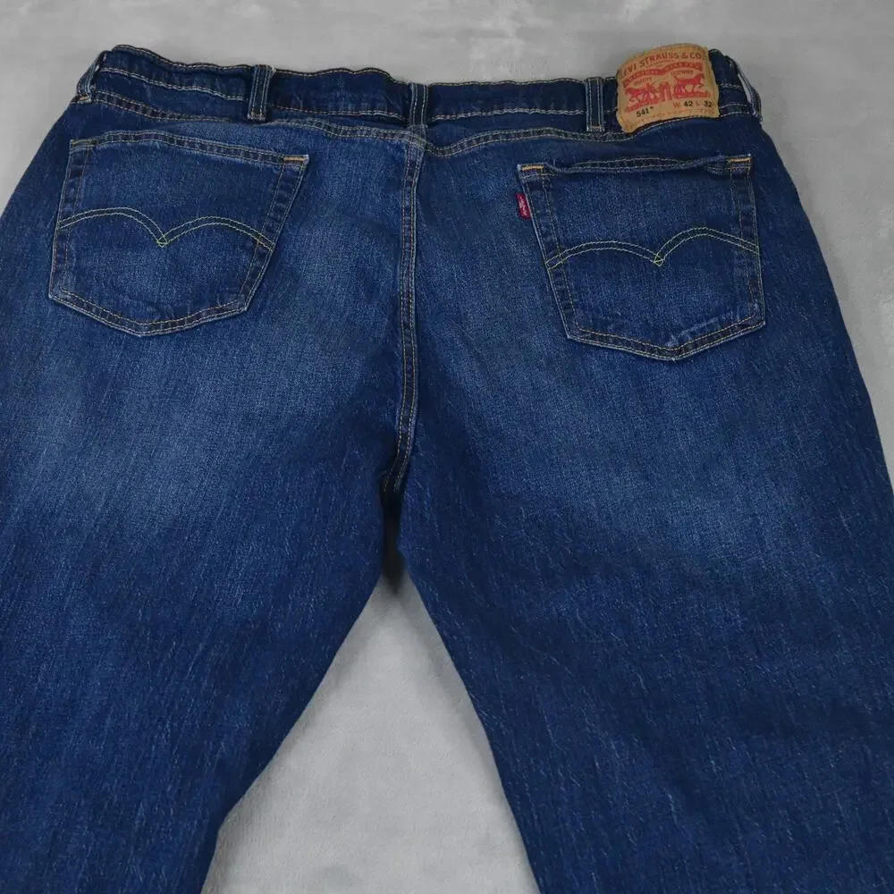Levis Jeans 541 Mens 42x32 (fits 39x31) Blue Denim